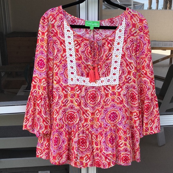 Pappagallo Tops - NWOT - PAPPAGALLO 100% Viscose Boho Top